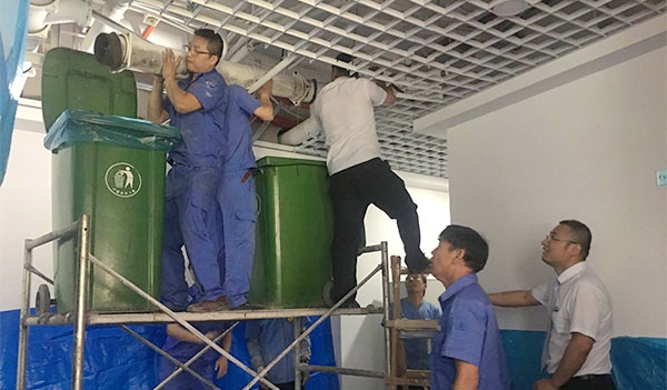 天朗蔚藍春城物業服務中心管道疏通處理小記